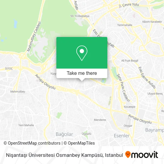 Nişantaşı Üniversitesi Osmanbey Kampüsü map