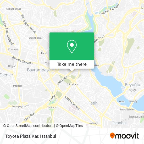 how to get to toyota plaza kar in eyup by bus metro cable car train or ferry