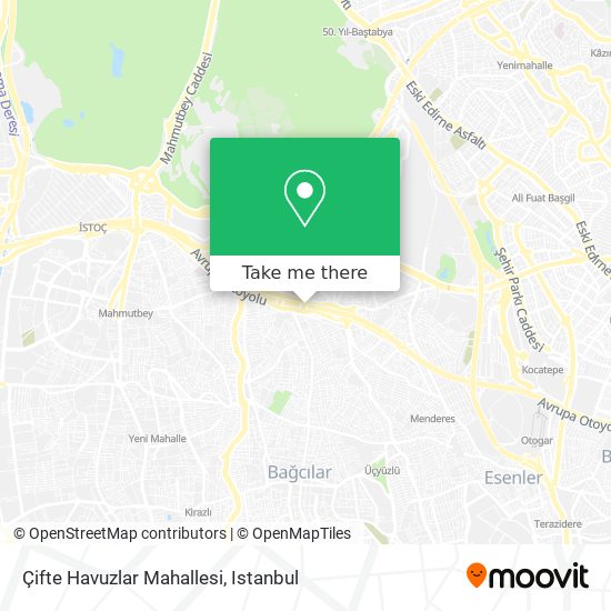 Çifte Havuzlar Mahallesi map