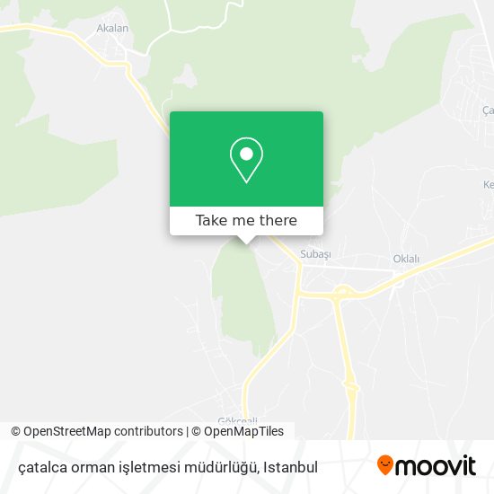 çatalca orman işletmesi müdürlüğü map