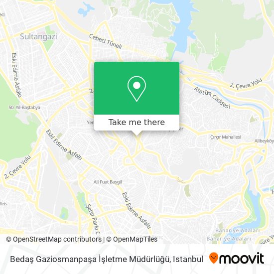 Bedaş Gaziosmanpaşa Ìşletme Müdürlüğü map