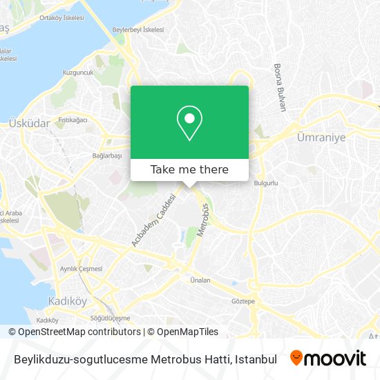 Beylikduzu-sogutlucesme Metrobus Hatti map