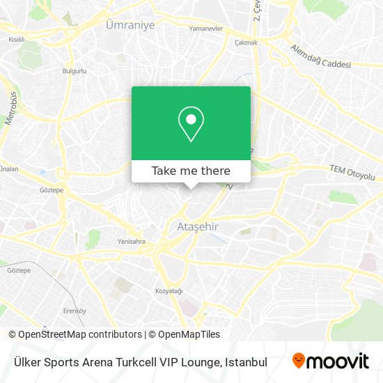 Ülker Sports Arena Turkcell VIP Lounge map