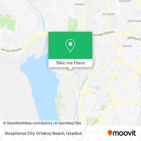Bosphorus City Ortakoy Beach map