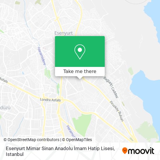 Esenyurt Mimar Sinan Anadolu İmam Hatip Lisesi map