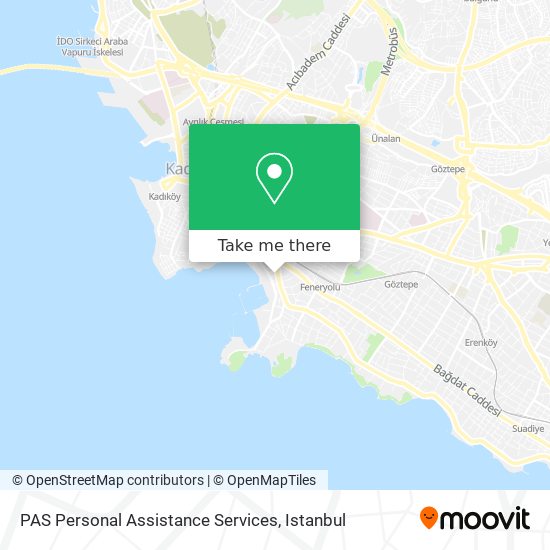 PAS Personal Assistance Services map