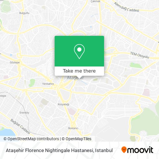 Ataşehir Florence Nightingale Hastanesi map