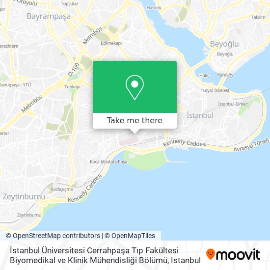 İstanbul Üniversitesi Cerrahpaşa Tıp Fakültesi Biyomedikal ve Klinik Mühendisliği Bölümü map