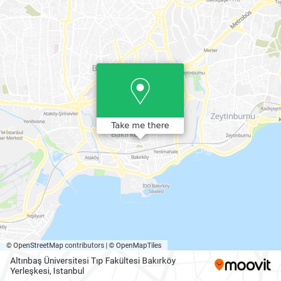 Altınbaş Üniversitesi Tıp Fakültesi Bakırköy Yerleşkesi map