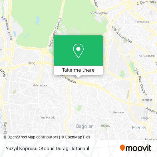 Yüzyıl Köprüsü Otobüs Durağı map