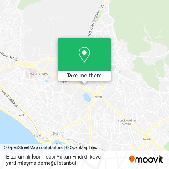 Erzurum ili İspir ilçesi Yukarı Fındıklı köyü yardımlaşma derneği map