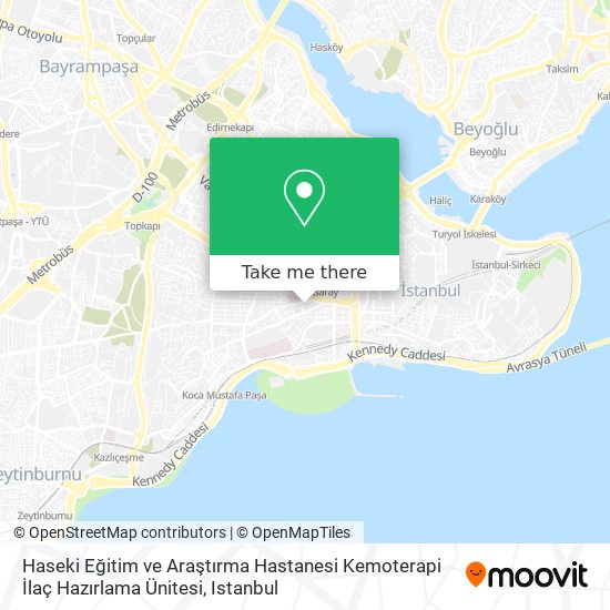 Haseki Eğitim ve Araştırma Hastanesi Kemoterapi İlaç Hazırlama Ünitesi map