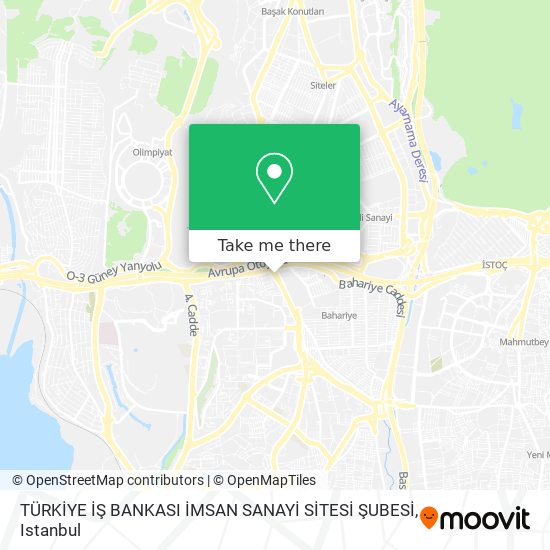 TÜRKİYE İŞ BANKASI İMSAN SANAYİ SİTESİ ŞUBESİ map