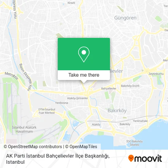AK Parti İstanbul Bahçelievler İlçe Başkanlığı map