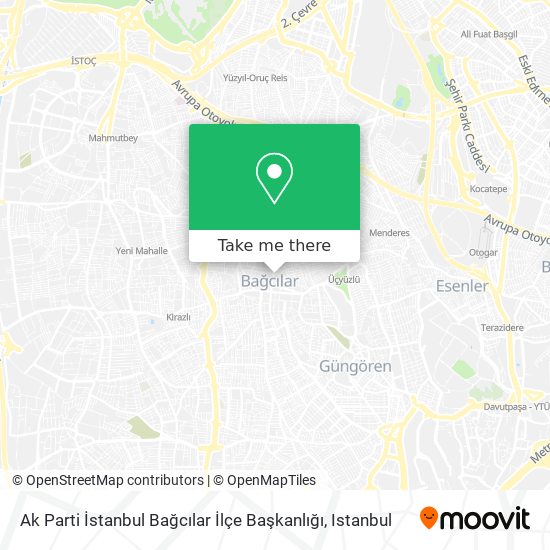 Ak Parti İstanbul Bağcılar İlçe Başkanlığı map