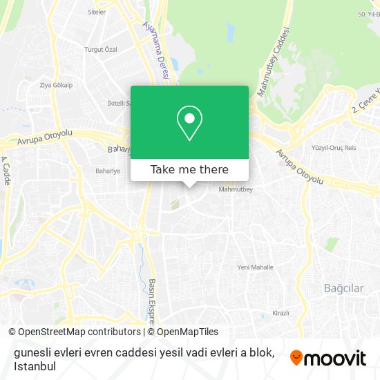gunesli evleri evren caddesi yesil vadi evleri a blok map