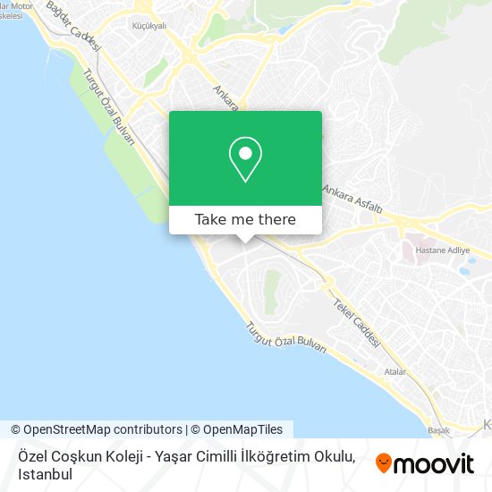 Özel Coşkun Koleji - Yaşar Cimilli İlköğretim Okulu map