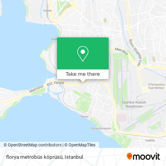 florya metrobüs köprüsü map