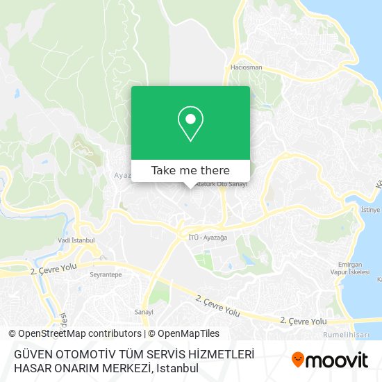 GÜVEN OTOMOTİV TÜM SERVİS HİZMETLERİ HASAR ONARIM MERKEZİ map