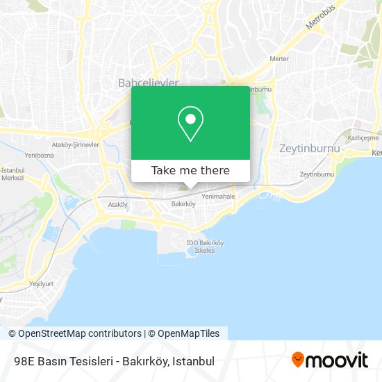 98E Basın Tesisleri - Bakırköy map