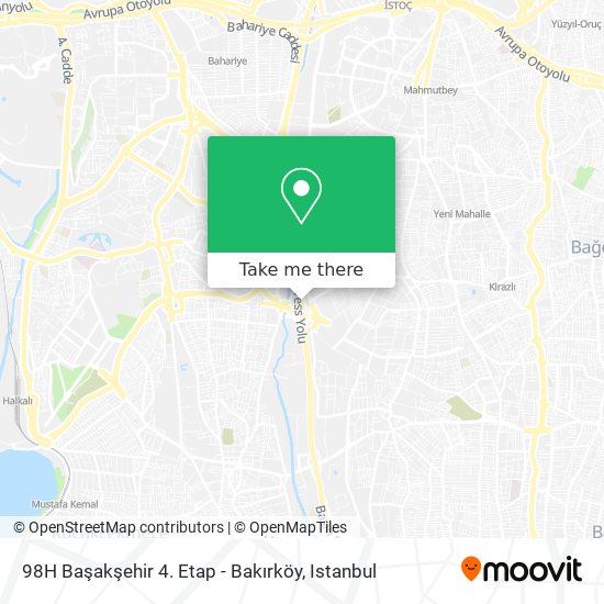 98H Başakşehir 4. Etap - Bakırköy map