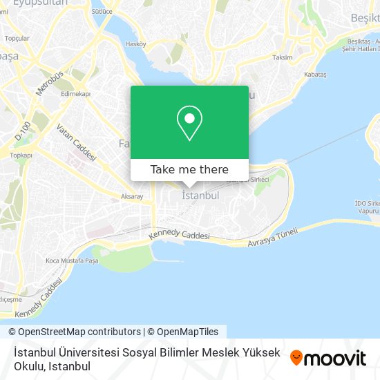 İstanbul Üniversitesi Sosyal Bilimler Meslek Yüksek Okulu map