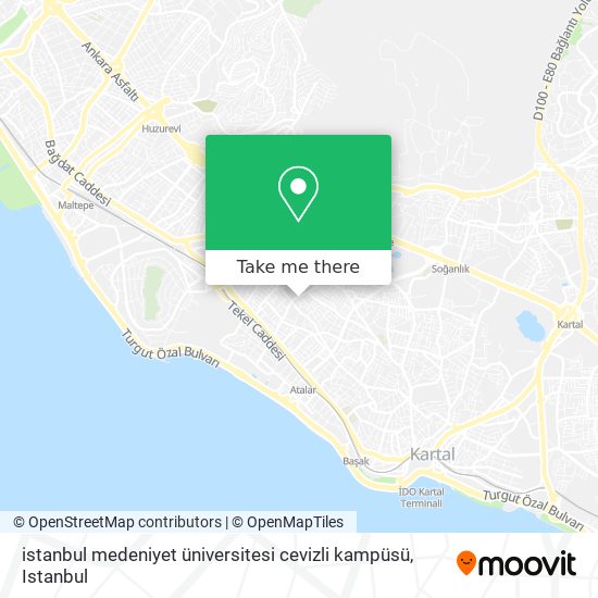 istanbul medeniyet üniversitesi cevizli kampüsü map