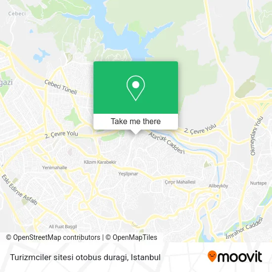Turizmciler sitesi otobus duragi map