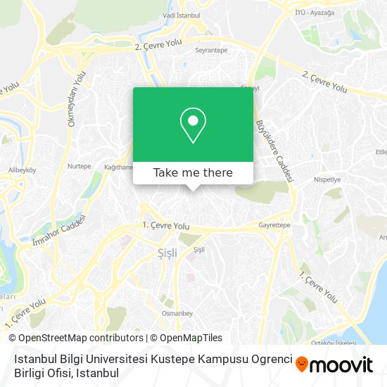 Istanbul Bilgi Universitesi Kustepe Kampusu Ogrenci Birligi Ofisi map