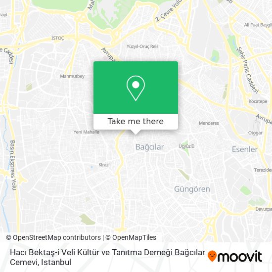 Hacı Bektaş-i Veli Kültür ve Tanıtma Derneği Bağcılar Cemevi map