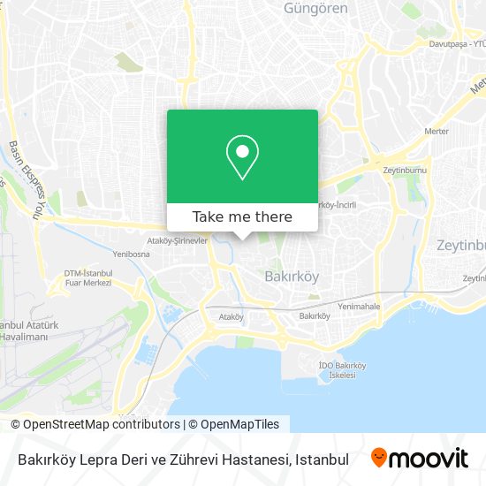 Bakırköy Lepra Deri ve Zührevi Hastanesi map