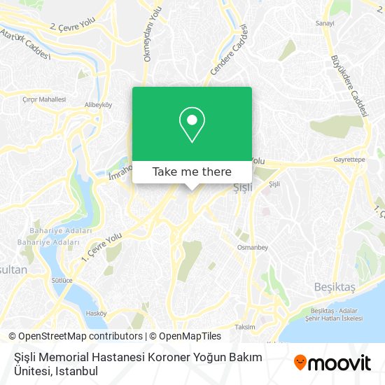 Şişli Memorial Hastanesi Koroner Yoğun Bakım Ünitesi map