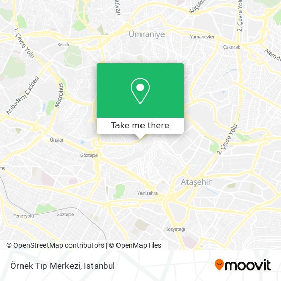 how to get to ornek tip merkezi in atasehir by bus metro train or cable car