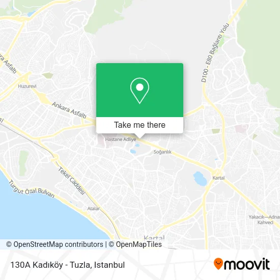 130A Kadıköy - Tuzla map