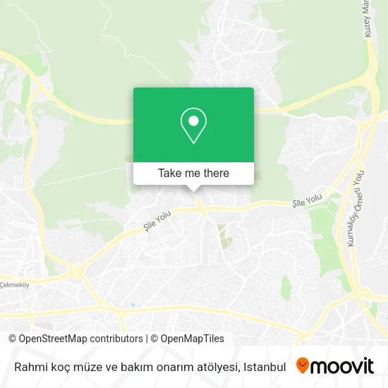 Rahmi koç müze ve bakım onarım atölyesi map