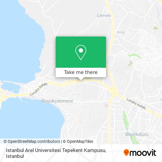 Istanbul Arel Universitesi Tepekent Kampusu map