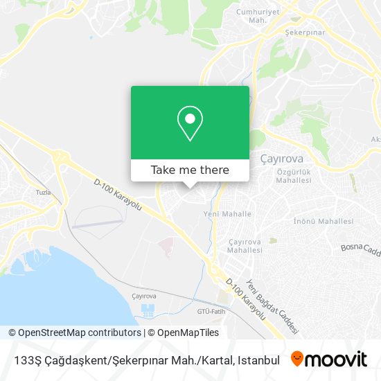 133Ş Çağdaşkent / Şekerpınar Mah. / Kartal map