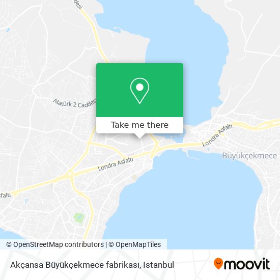 Akçansa Büyükçekmece fabrikası map