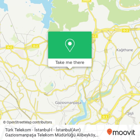 Türk Telekom - İstanbul-I - İstanbul(Avr) Gaziosmanpaşa Telekom Müdürlüğü Alibeyköy map