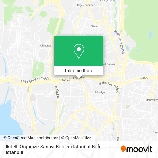İkitelli Organize Sanayi Bölgesi İstanbul Büfe map
