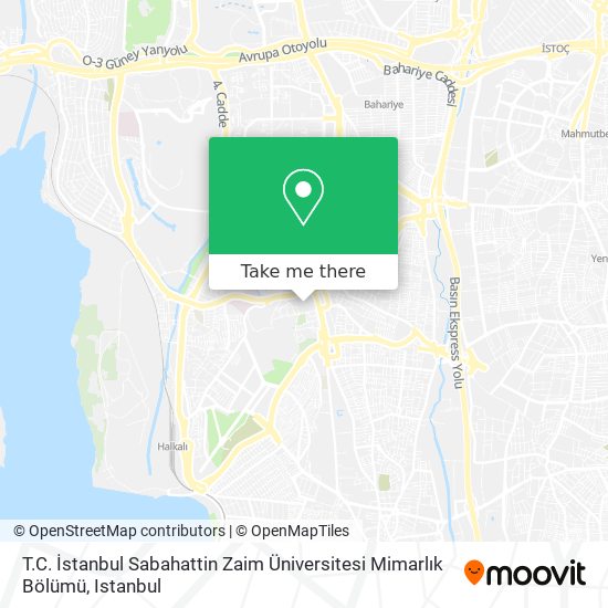 T.C. İstanbul Sabahattin Zaim Üniversitesi Mimarlık Bölümü map