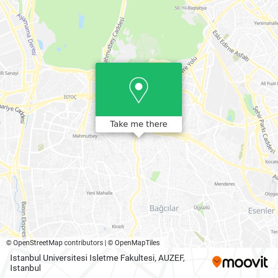 Istanbul Universitesi Isletme Fakultesi, AUZEF map