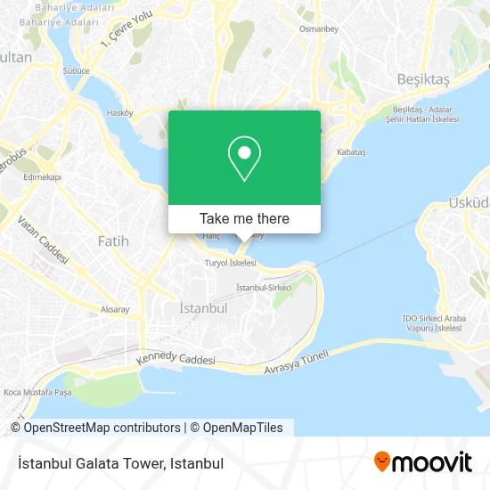 İstanbul Galata Tower map
