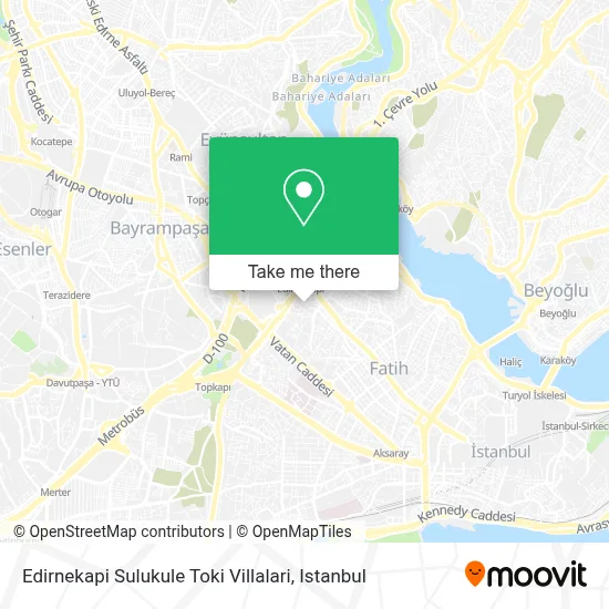 Edirnekapi Sulukule Toki Villalari map