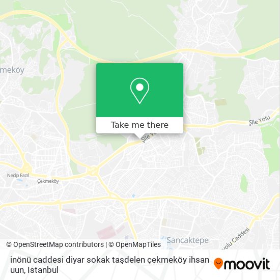 inönü caddesi diyar sokak taşdelen çekmeköy ihsan uun map