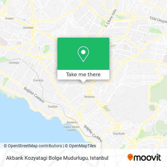 Akbank Kozyatagi Bolge Mudurlugu map