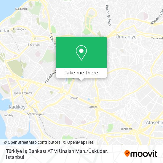 Türkiye İş Bankası ATM Ünalan Mah. / Üsküdar map