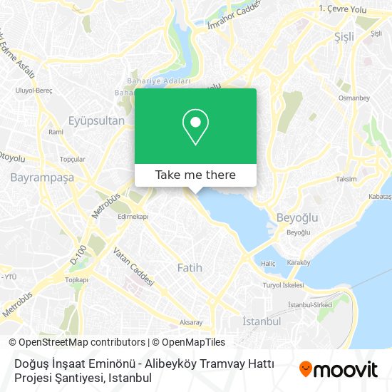 Doğuş İnşaat Eminönü - Alibeyköy Tramvay Hattı Projesi Şantiyesi map