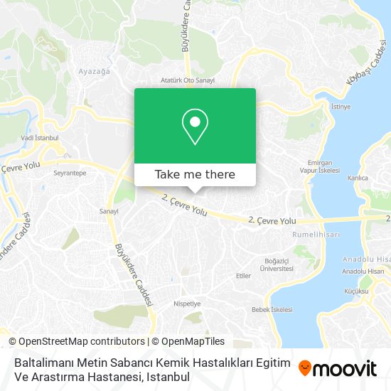 Baltalimanı Metin Sabancı Kemik Hastalıkları Egitim Ve Arastırma Hastanesi map