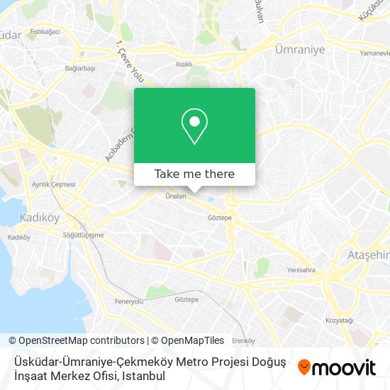 Üsküdar-Ümraniye-Çekmeköy Metro Projesi Doğuş İnşaat Merkez Ofisi map